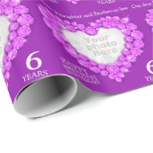 Dochter Amethist jubileum foto en jaarwrap Cadeaupapier (Rol Hoek)