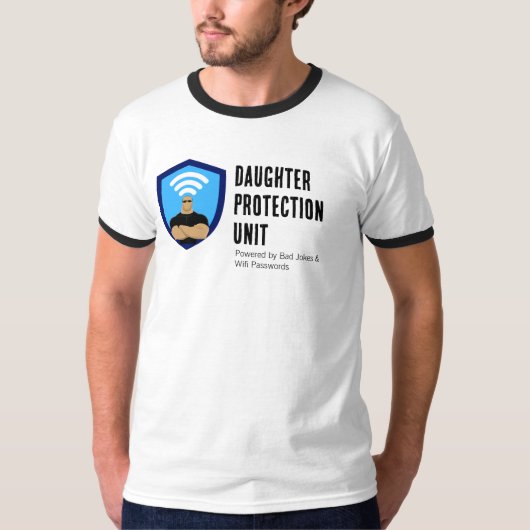 Dochter Beschermingseenheid Vader Grappig Ontwerp T-shirt (Voorkant)