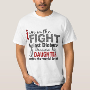 Dochter betekent wereld voor mij Diabetes T-shirt