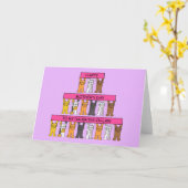 Dochter bij wet Happy Moederdag Cute Cats Kaart (Gele Bloem)