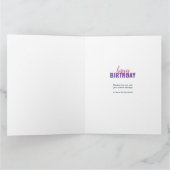 Dochter Birthday Foto Collage Persoonlijk Roze Kaart (Binnen)