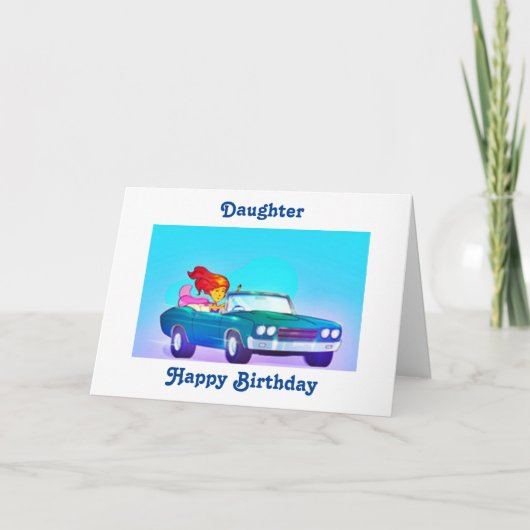 "DOCHTER" BLIJ **18e ** VERJAARDAG ** Kaart (Voorkant)