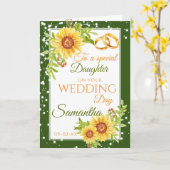 Dochter Bruid Trouwdag Zonnebloem Kaart (Gele Bloem)