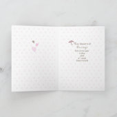 Dochter, Bruiloftstaart, Bruidsmeisje, Roze Kaart (Binnen)