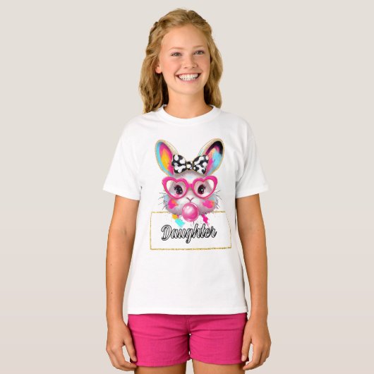 Dochter Bubble Paashaas T-shirt (Voorkant volledig)