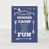 Dochter Camp Fun Navy Blue, Denken aan jou Kaart (Voorkant)