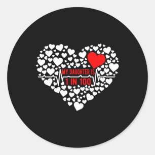 Dochter Chd Warrior Mom Congenitale hartziekte Ronde Sticker