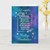 Dochter College Afstuderen Quote Waterverf Kaart (Gele Bloem)