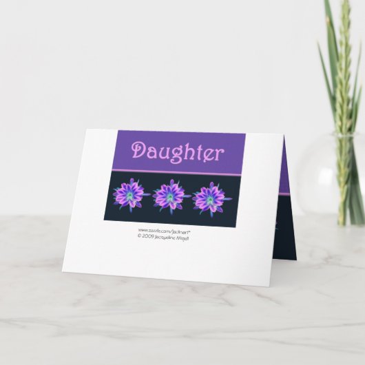 DOCHTER - de Tropische Bloemen van de Uitnodiging (Achterkant)