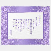 Dochter die je amuseert fleece deken (Voorkant (Horizontaal))