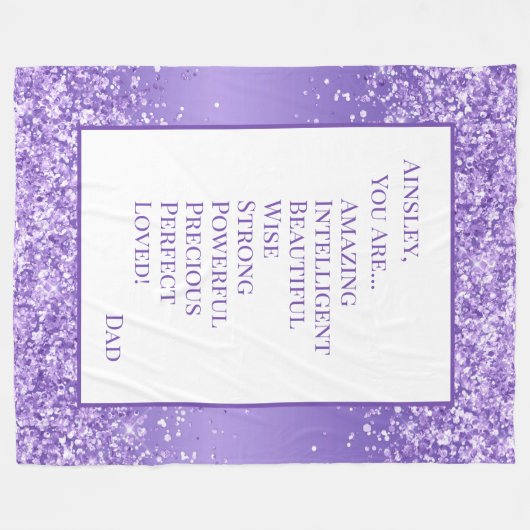 Dochter die je amuseert fleece deken (Voorkant (Horizontaal))