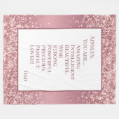 Dochter die je amuseert fleece deken (Voorkant (Horizontaal))