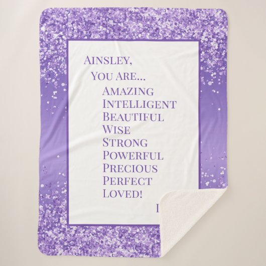 Dochter die je amuseert sherpa deken (Voorkant)