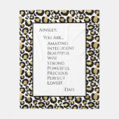 Dochter die je geweldig vindt fleece deken (Voorkant)