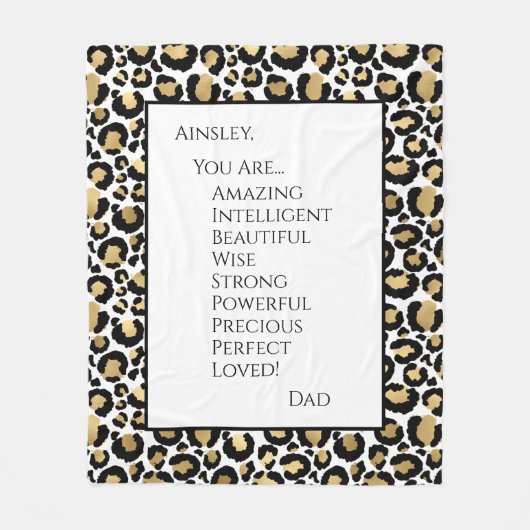 Dochter die je geweldig vindt fleece deken (Voorkant)