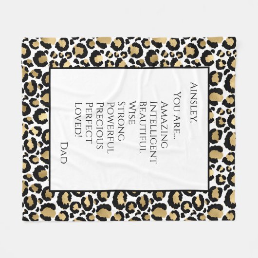 Dochter die je geweldig vindt fleece deken (Voorkant (Horizontaal))