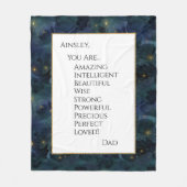 Dochter die je geweldig vindt fleece deken (Voorkant)