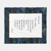 Dochter die je geweldig vindt fleece deken (Voorkant (Horizontaal))