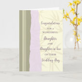 Dochter & Dochter in de Wet Gefeliciteerd Kaart (Gele Bloem)