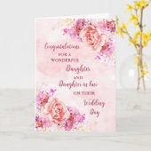 Dochter & Dochter in de Wet Gefeliciteerd Kaart (Gele Bloem)