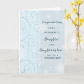 Dochter & Dochter in de Wet Gefeliciteerd Kaart (Gele Bloem)