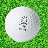 Dochter Doodle stick mensen Golfballen