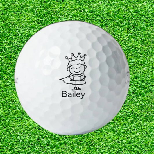 Dochter Doodle stick mensen Golfballen