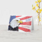 Dochter, een patriottische verjaardagskaart kaart (Gele Bloem)