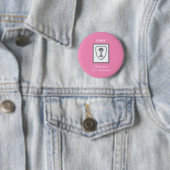Dochter, Eerste Communie Zilveren Kelk Ronde Button 5,7 Cm (In situ)