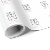 Dochter, eerste communiqué, zilverkrijt cadeaupapier (Rol Hoek)