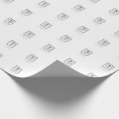 Dochter, eerste communiqué, zilverkrijt cadeaupapier (Hoek)