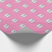 Dochter, eerste communiqué, zilverkrijt cadeaupapier (Hoek)