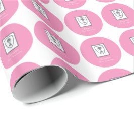 Dochter, eerste communiqué, zilverkrijt cadeaupapier