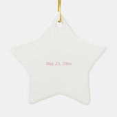 Dochter, eerste communiqué, zilverkrijt keramisch ornament (Achterkant)