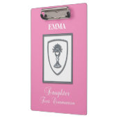 Dochter, eerste communiqué, zilverkrijt klembord (Links)