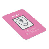 Dochter, eerste communiqué, zilverkrijt magneet (Rechterzijde)