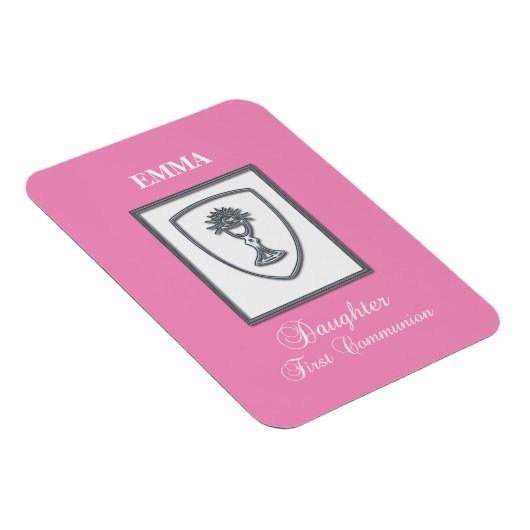 Dochter, eerste communiqué, zilverkrijt magneet (Rechterzijde)