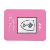 Dochter, eerste communiqué, zilverkrijt magneet (Horizontaal)