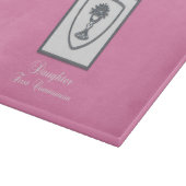 Dochter, eerste communiqué, zilverkrijt snijplank (Hoek)