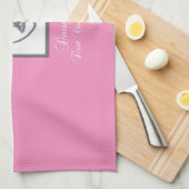 Dochter, eerste communiqué, zilverkrijt theedoek (Quarter Fold)