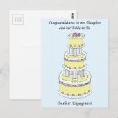 Dochter en bruid worden Verloving Briefkaart (Voorkant / Achterkant)