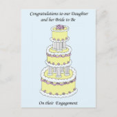 Dochter en bruid worden Verloving Briefkaart (Voorkant)