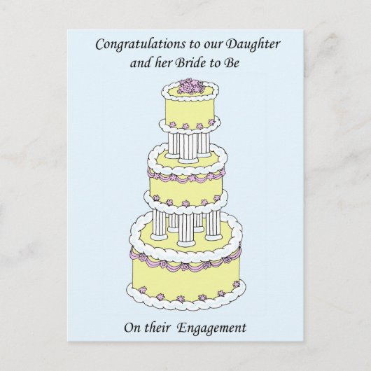 Dochter en bruid worden Verloving Briefkaart (Voorkant)