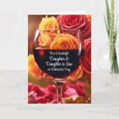 Dochter en Dochter in de wet Vrouw Gelukkige Valen Kaart (Voorkant)