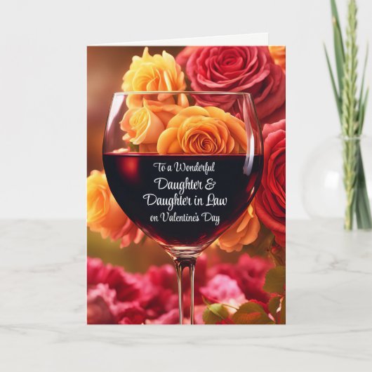 Dochter en Dochter in de wet Vrouw Gelukkige Valen Kaart (Voorkant)