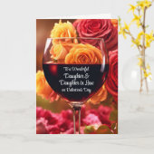 Dochter en Dochter in de wet Vrouw Gelukkige Valen Kaart (Gele Bloem)