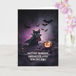 Dochter en echtgenoot Zoon in de wet Halloween Gra Kaart