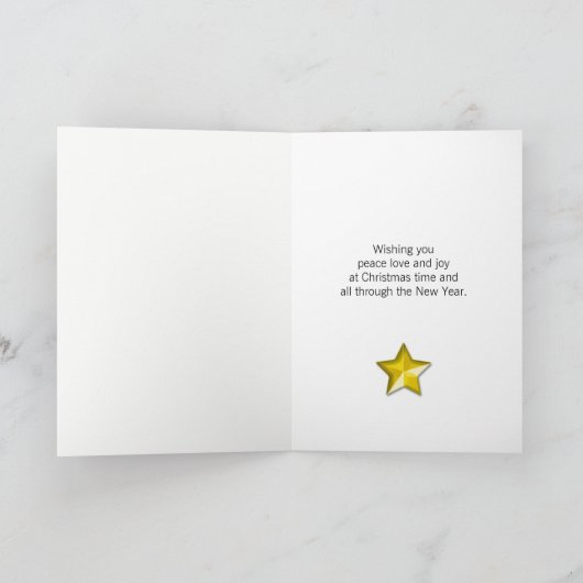 Dochter en Haar Familie, Tartan Kerstboom Feestdagen Kaart (Binnen)