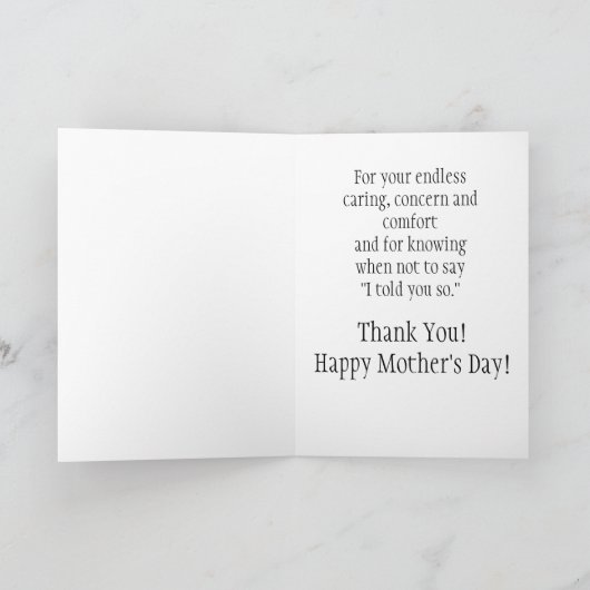  dochter en moeder Moederdag Kaart (Binnen)