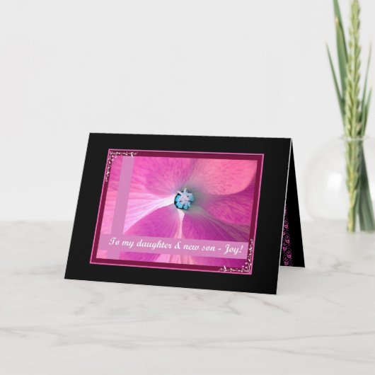 Dochter en nieuwe zoon - Huwelijksfelicitaties Kaart (Voorkant)